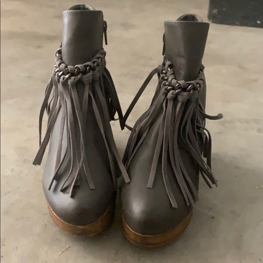 Brand new wedge booties